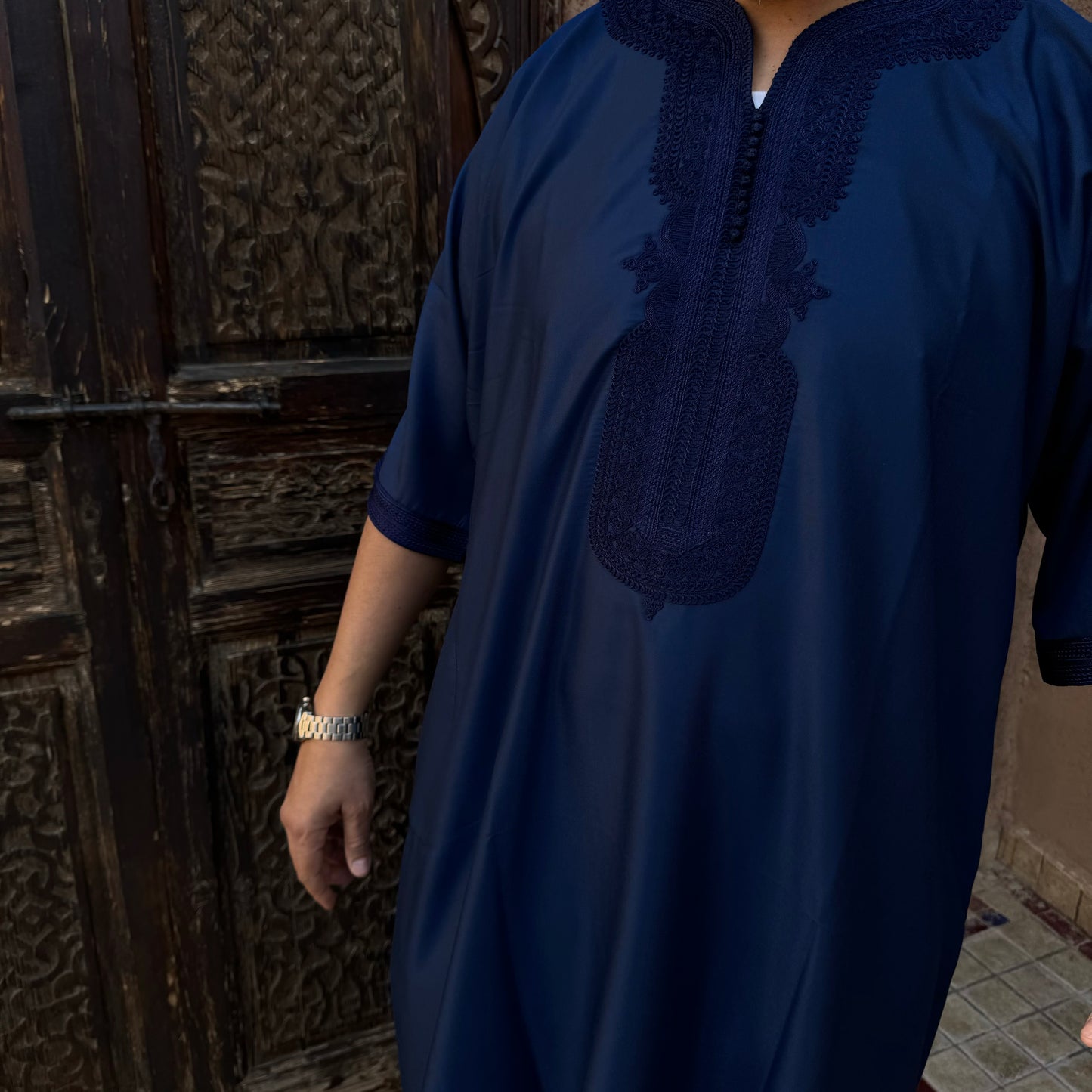 Royal Blue Moroccan Gandoura