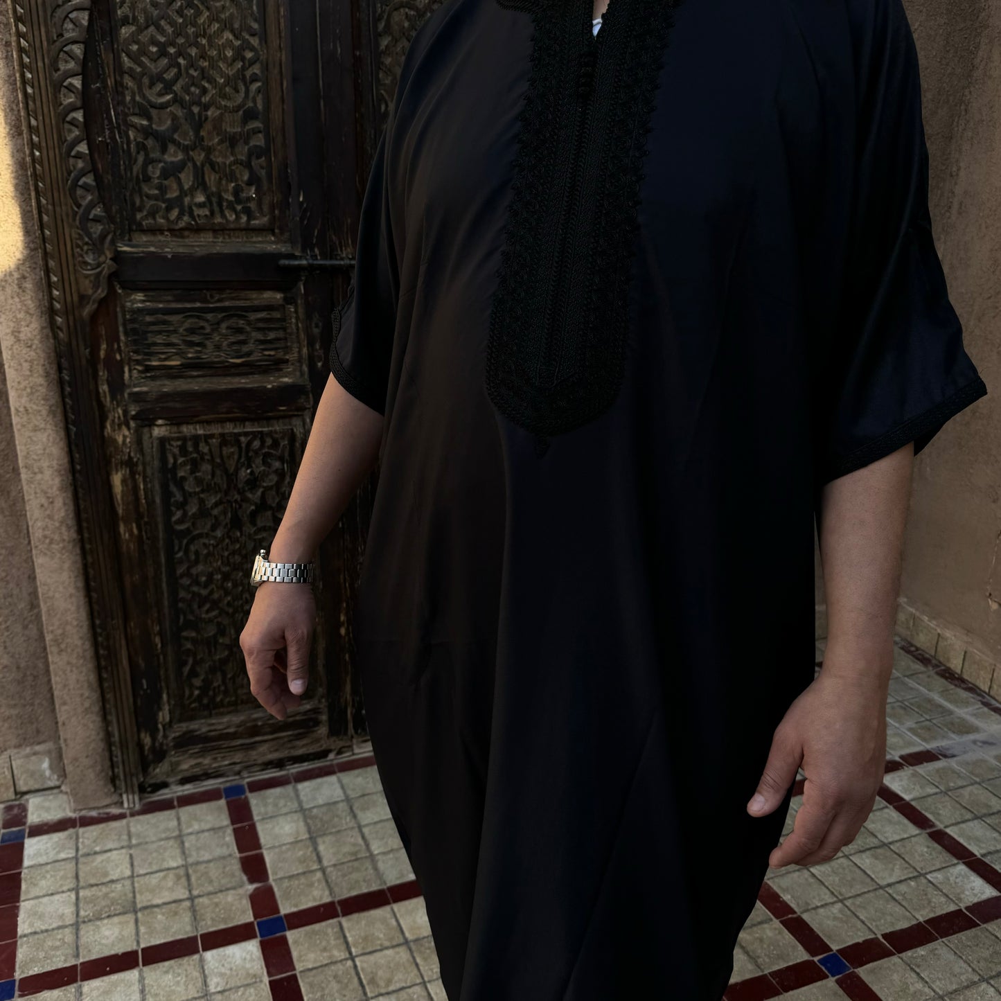 Classic Black Moroccan Gandoura