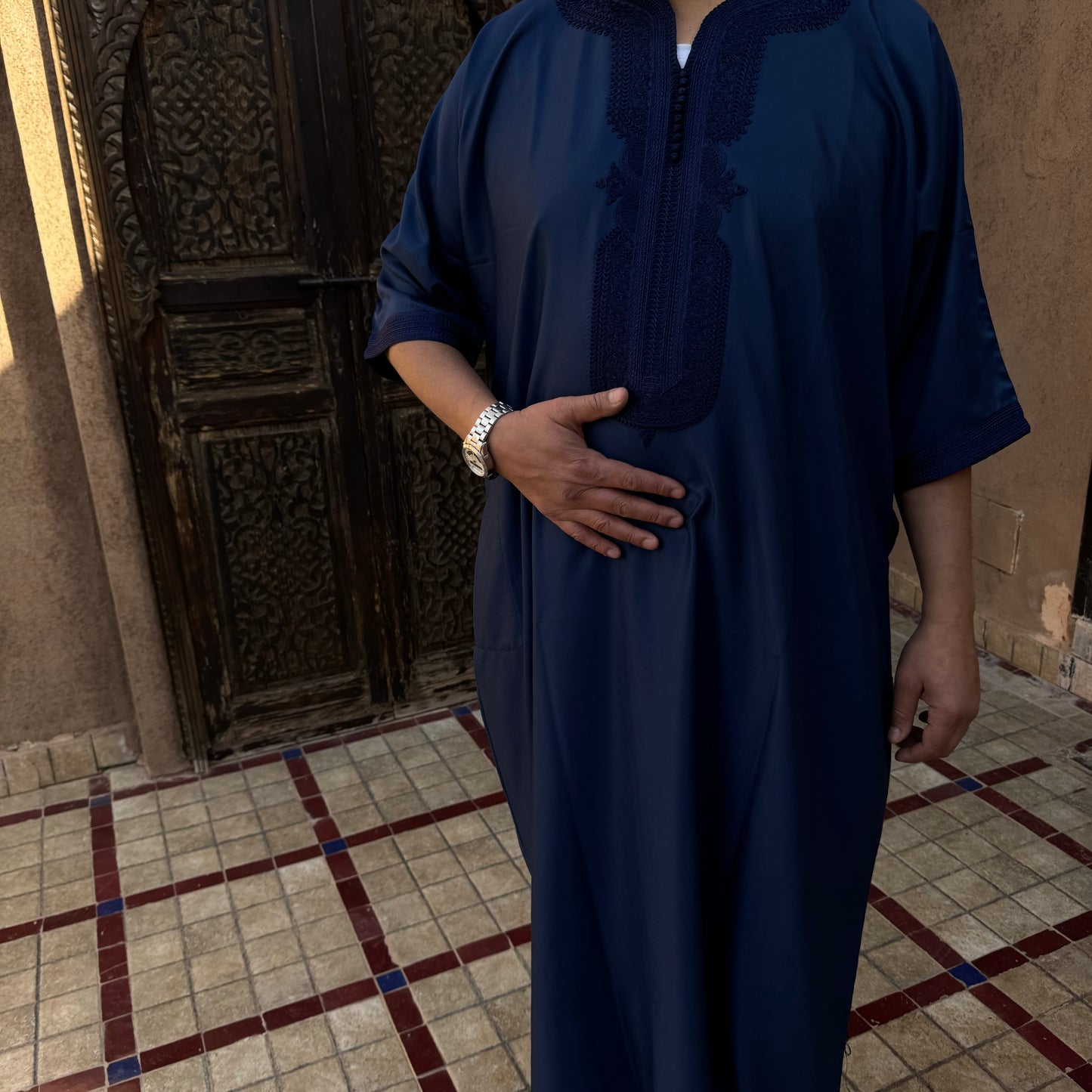 Royal Blue Moroccan Gandoura