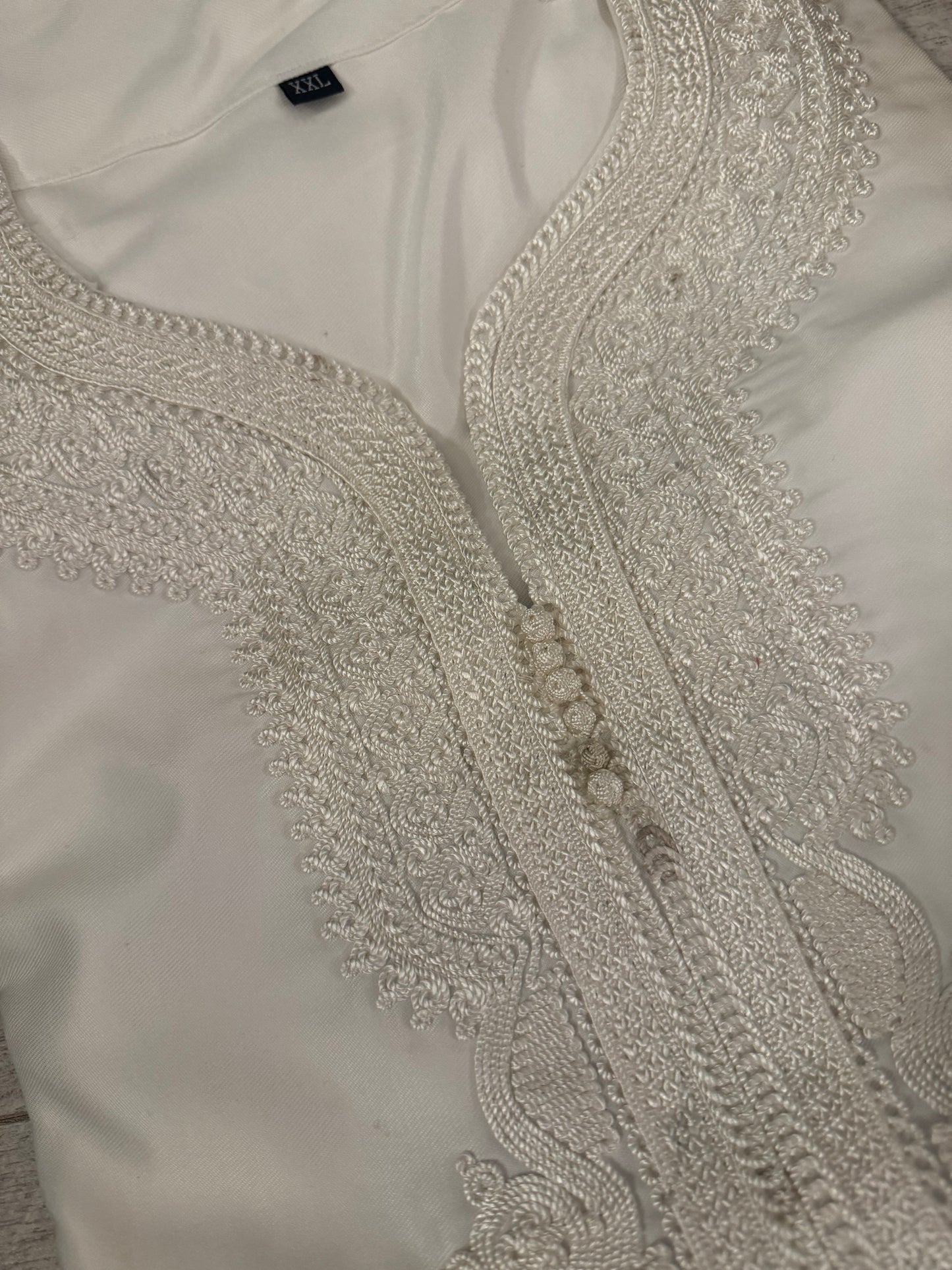 Ecru White Moroccan Gandoura