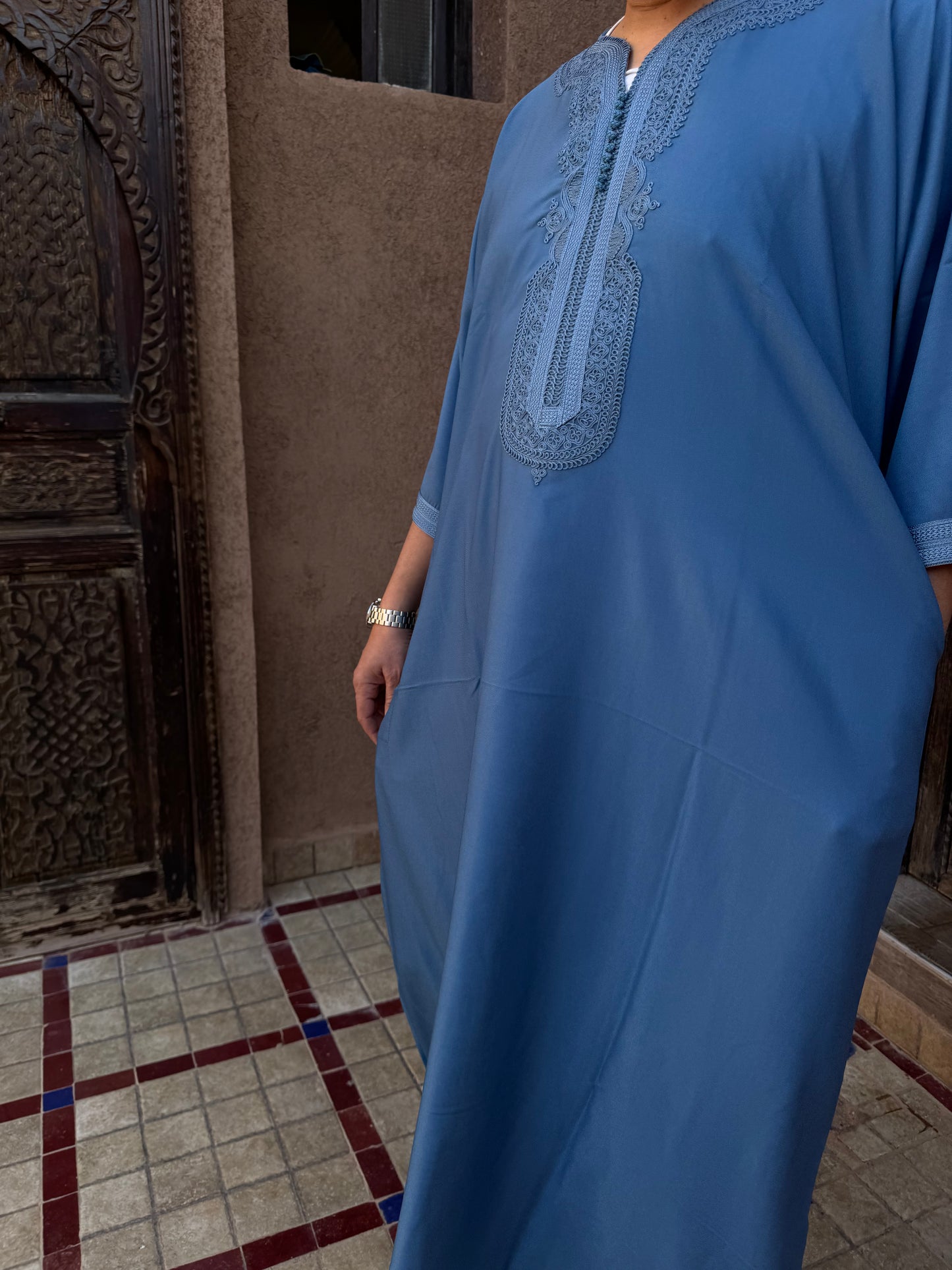Sky Blue Moroccan Gandoura
