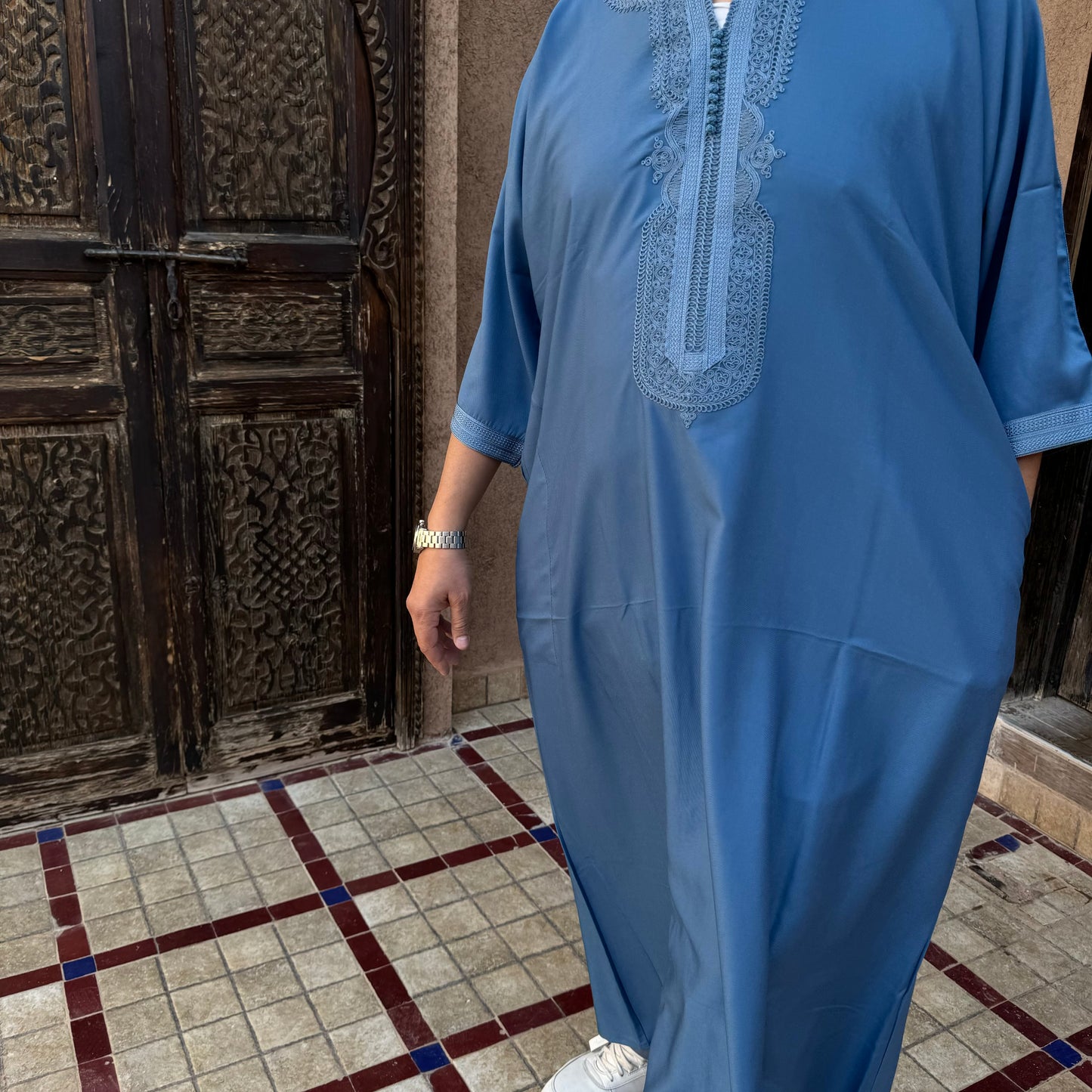Sky Blue Moroccan Gandoura