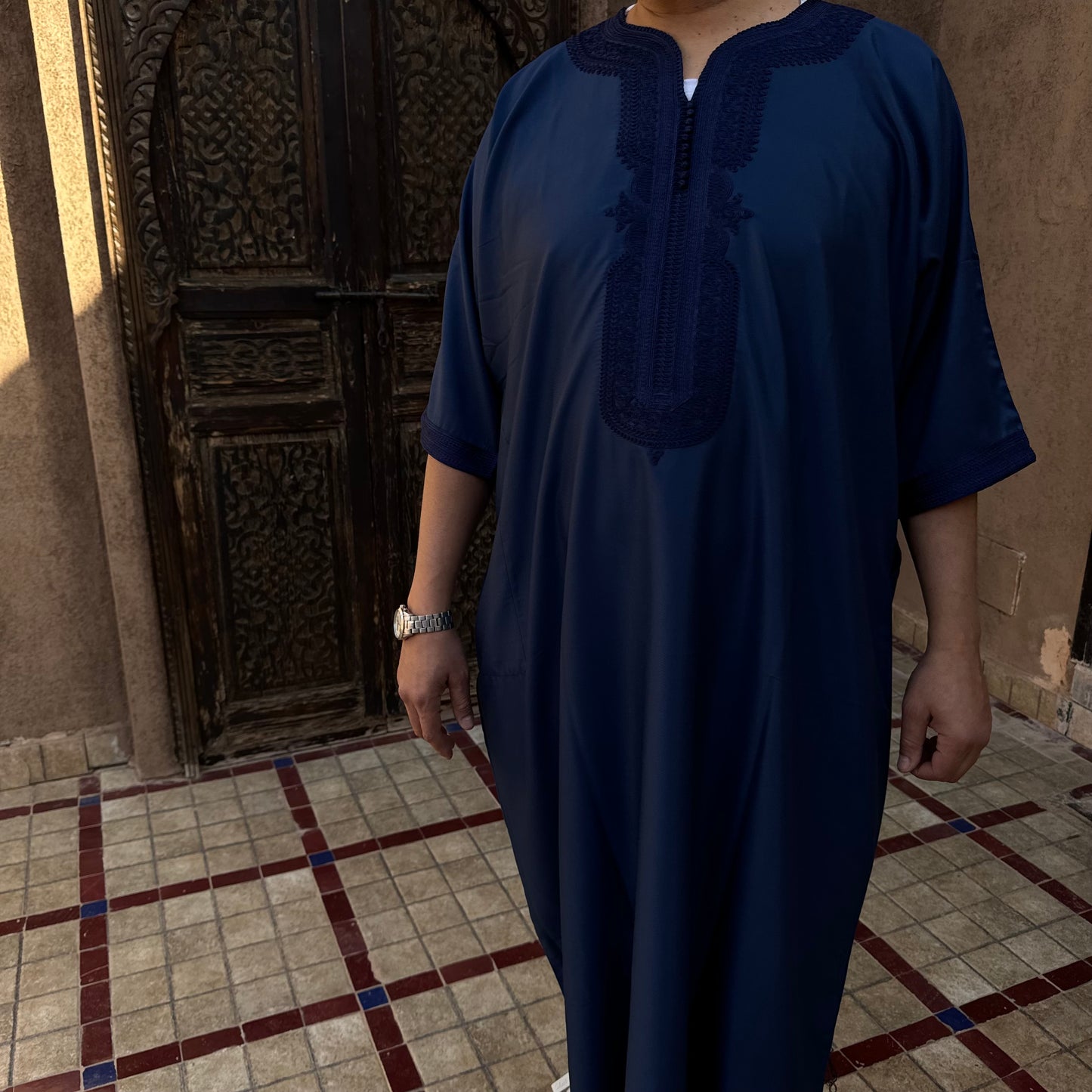 Royal Blue Moroccan Gandoura