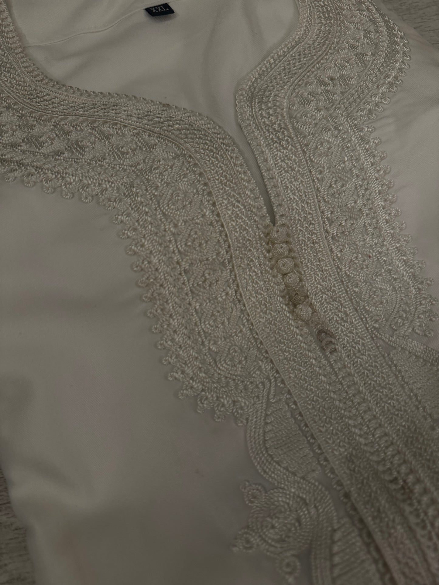 Ecru White Moroccan Gandoura